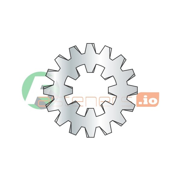 Newport Fasteners Internal/External Tooth Lock Washer, For Screw Size 3/8 in Steel, Zinc Plated Finish, 6000 PK 682757 - main